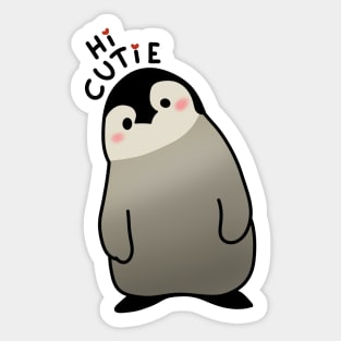 Penguin says Hi Cutie! Sticker